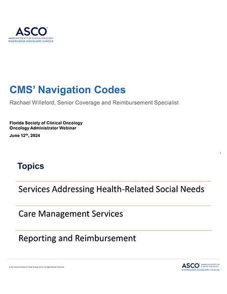 ASCO CMS' Navigation Codes