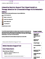 Interactive Decision Support Tool for NSCLC