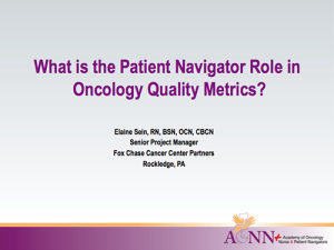 What Is the Patient Navigator Role in Oncology Quality Metrics?